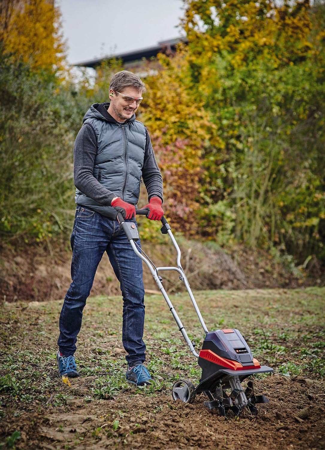 Einhell GE-CR 30 Li motobineuse batterie test terrain bilan