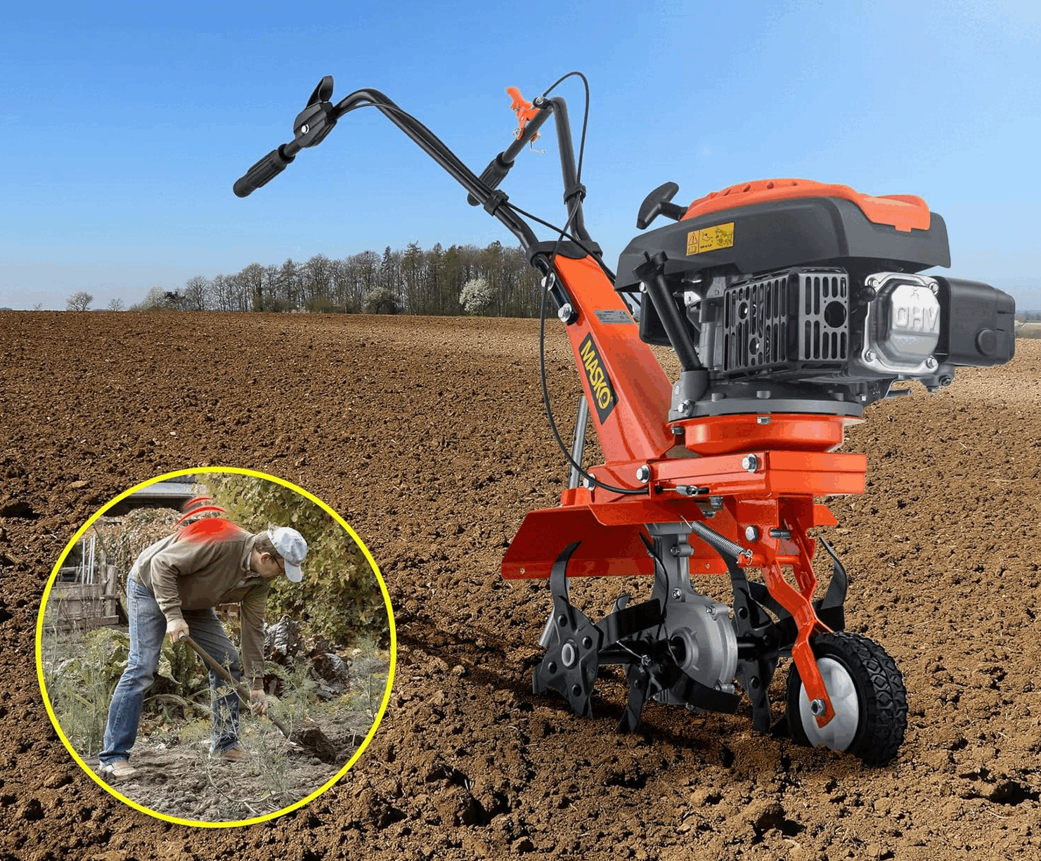 MASKO MK-909 détail fraises et moteur 139cc
